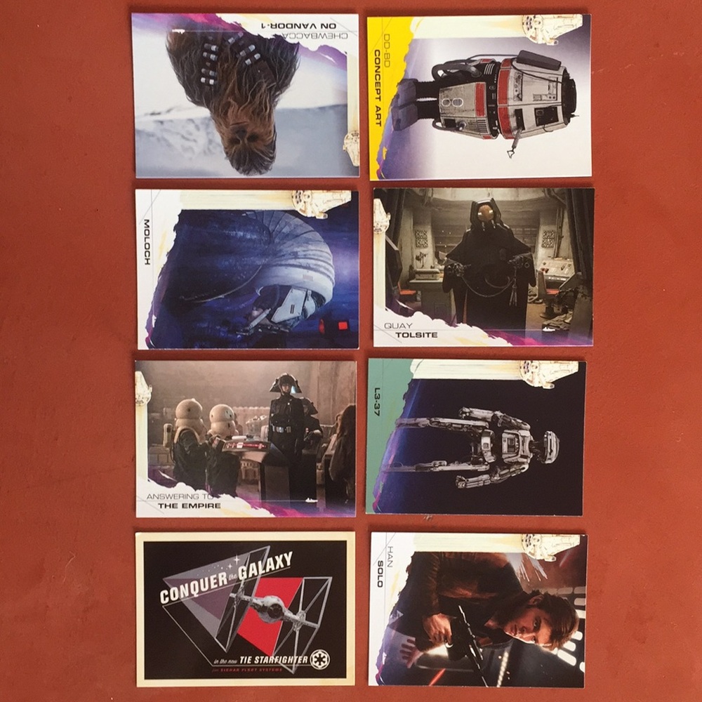 8 Topps Solo Star Wars Cards
